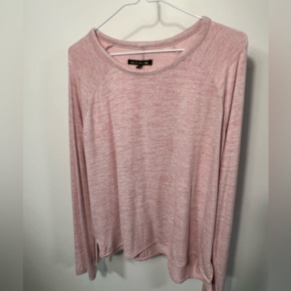 Rag & Bone Pink Knit Top large